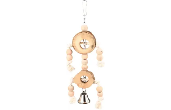 Flamingo - Дървена играчка за папагали и други птици, 17 х 30см.