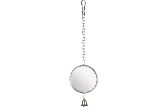 Flamingo spegel rund metall - Играчка за папагали , кръгло метално огледало, диаметър 5 см.