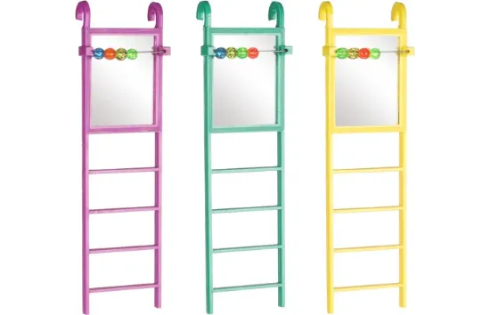 Flamingo - Стълбичка с огледалце за птици, 6 х 20 см.