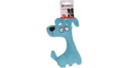 Flamingo Toy Pebbles Dog Blue - Играчка за кучета от рипсено кадифе, 14.5 см L X 4.5 см W X 23 см H 3