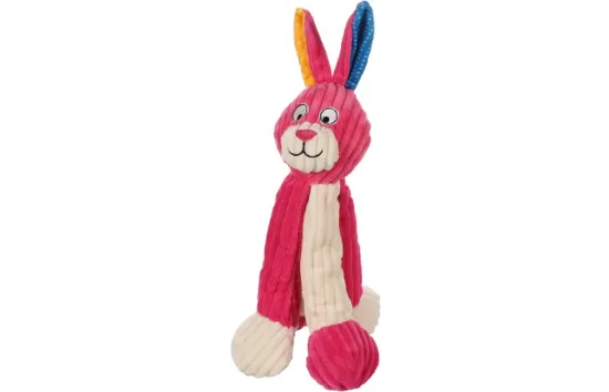 Flamingo Kareau - Плюшено розово зайче със звук за кучета, 37 см.