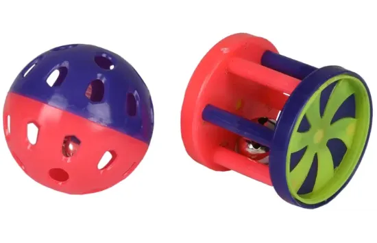 Flamingo Cat toy - Забавна играчка за котки, топче със звънче, 4 см.