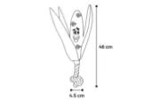 Flamingo Corn with rope - Забавна играчка за кучета във форма на царевица с въже, 46 см. 2