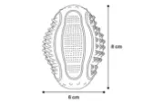 Flamingo Ruffus ball - Забавна дентална играчка за кучета за дъвчене и дърпане - ръгби топка , 8/6 см./три цвята 2