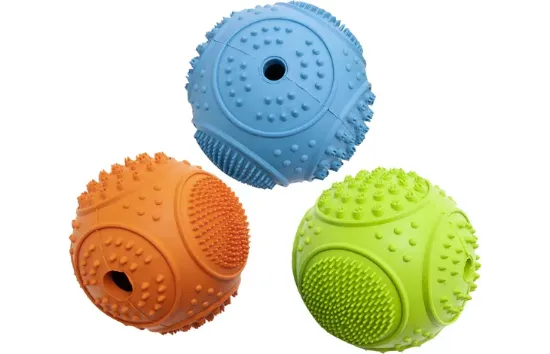 Flamingo - Забавна дентална играчка за кучета - топка, три цвята , 7.5 см.