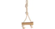Flamingo Stick tug rope - Издръжлива играчка за кучета за дърпане и дъвчене от дърво и памучно въже, 33 см L X 14 см W X 3.5 см H - ∅ 3.5 см 1