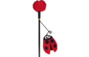 Flamingo Happy Bug - Забавна играчка за котки, въдица с меко топче и калинка/пчелича, 53 см. 3