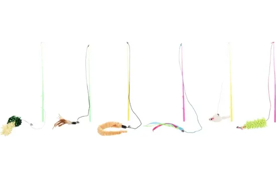 Flamingo Cat toy- Забавна играчка за котки, въдица с играчка, 60 см.