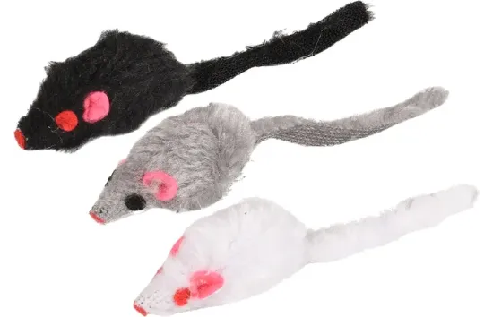 Flamingo cat toy - Забавна играчка за котки, плюшено мишле, 5 см./3 цвята/ 1 брой