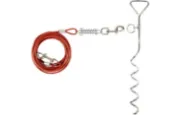 Flamingo tie out and cable - Въже за двор 3 метра с метална кука 46 см. 1