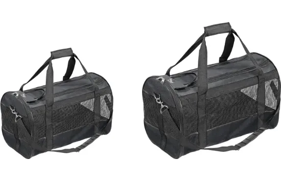 Flamingo Divina - Транспортна чанта за кучета и котки, 40x26x26 см. - черна
