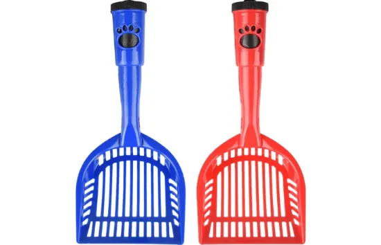 Flamingo - Лопатка с вътрешен диспенсър за хигиенни торбички за котки/ 2 цвята/ 1 брой