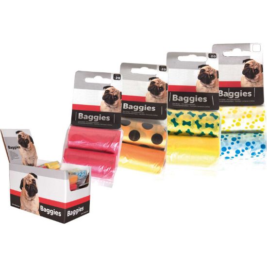 Flamingo Asorti - Хигиенни торбички за кучета, 2 броя х 20 торби