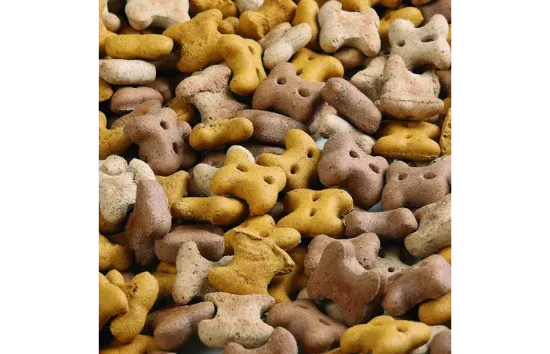 Flamingo cat Bisquit - Лакомство за кучета, вкусни мини бисквити/ награди във форма на кокалчета, 500 гр.