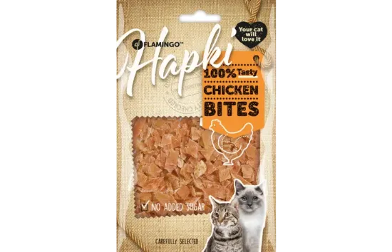 Flamingo Chick’n Snack Pure Chicken - Вкусно лакомство за котки, хапки от пилешко месо, 85 гр.