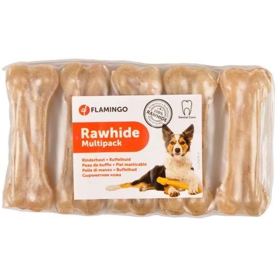 Flamingo - Лакомство за кучета - пресован кокал от кожа, 7, 5см