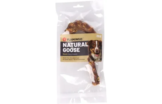 Flamingo Nature Snack - Лакомство за кучета, гъша шийка 50 гр