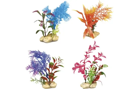 Flamingo Botanica - Декоративни цветя за аквариуми в различни цветове, 7 см L X 8.2 см W X 10.6 см.