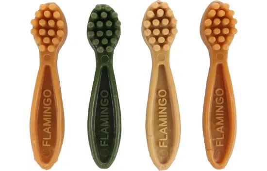 Flamingo Veggie - Дентално лакомство за кучета, вегетарианска четка за зъби, в пакет, 12. 5 см