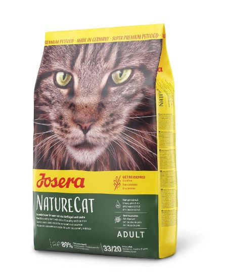 Josera Naturecat - Премиум суха храна за израснали котки,без зърно ,за чувствителни с алергии и непоносимости с пилешко и сьомга 10 кг.