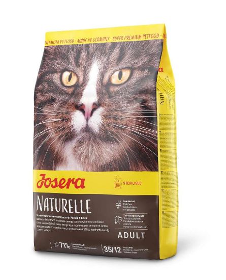 Josera Cat Naturelle - Пълноценна суха храна за кастрирани котки, без зърнени храни, с леща и пъстърва, 10 кг.