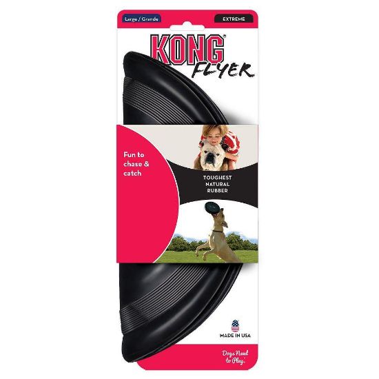 Kong Extreme Flyer Frisbee Disk - Кучешка играчка - фризби диск , 23 см. черно