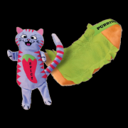 KONG Pull-A-Partz Purrito - Забавна котешка играчка с котешка трева стимулираща играта 3