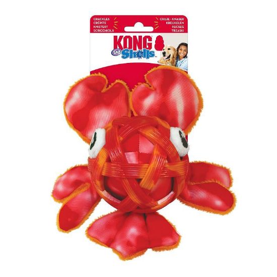 KONG Sea Shells Lobster - Забавна и издръжлива играчка за кучета във форма на омар, 32 см.