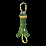 Kong Tugger Knots Small/Medium Frog - Здрава кучешка играчка за дърпане и дъвчене - жаба с две дръжки 36 см. 3