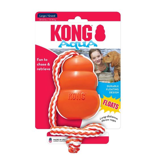 Kong Cool Aqua Large - Кучешка играчка за дърпане и дъвчене с въже