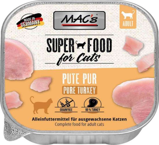 Mac’s Cat Pure Turkey - Премиум пастет за котки, без зърно, с чисто пуешко месо