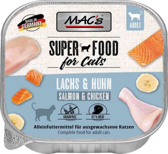 Mac’s Cat Pure Chicken and Salmon - Премиум пастет за котки, без зърно, със сьомга и пилешко месо и банан