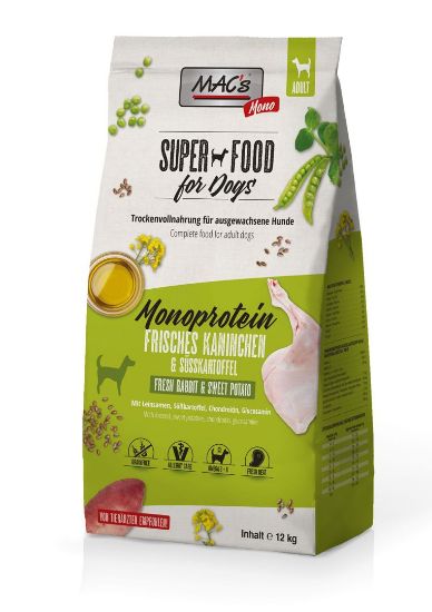 Mac's монопротеин заек - суха храна за кучета податливи на алергии 12кг