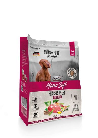 MACs Dog Mono Soft FRESH-Пълноценна храна за кучета с конско месо 4 кг.