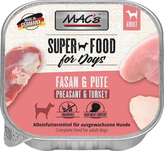 Mac’s Dog Pheasant &amp; Turkey - Премиум пастет за кучета с пуешко месо и фазан