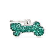 My Family Big Bone Id Tag - Елегантен кучешки адресник медальон във форма на кокал - черен 2