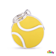 My Family Id Tag Medium - Елегантен кучешки адресник медальон във форма на тенис топка 1