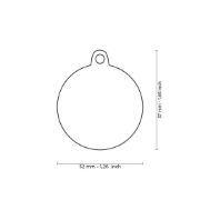 My Family Id Tag - Елегантен кучешки адресник медальон, кръгъл със сърце - сив 4