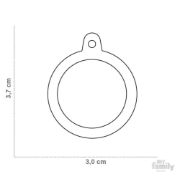 My Family Id Tag - Елегантен алуминиев кръгъл кучешки адресник медальон, червен 3