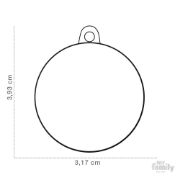 My Family ID Tag Big Circle - Адресник за кучета с надпис I'm The King, 3.2 см. 2