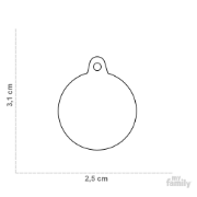 My Family ID Tag Big Circle - Адресник за кучета с надпис I'm The King, 3.2 см. 3