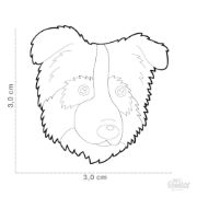 My Family Dog Tag - Ръчно изработен адресник ,Australian Shepard Dog за кучета 3.0 см/ 3.0 см. 2