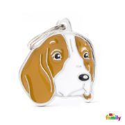 My Family Dog Tag - Ръчно изработен адресник , Beagle Dog за кучета 2.8 см/ 2.7 см. 1
