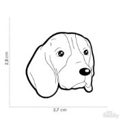 My Family Dog Tag - Ръчно изработен адресник , Beagle Dog за кучета 2.8 см/ 2.7 см. 2