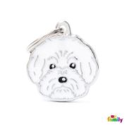 My Family Dog Tag - Ръчно изработен адресник , Bolognese Dog за кучета 2.8 см/ 2.5 см. 1
