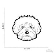 My Family Dog Tag - Ръчно изработен адресник , Bolognese Dog за кучета 2.8 см/ 2.5 см. 2