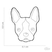 My Family Dog Tag - Ръчно изработен адресник ,Boston Terrier Dog за кучета 2.6 см/ 2.1 см. 2