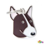 My Family Dog Tag - Ръчно изработен адресник ,Bull Terrier Dog за кучета 2.5 см/ 3.3 см. 3