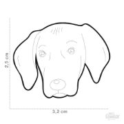 My Family Dog Tag - Ръчно изработен адресник ,Weimaraner Dog за кучета 3.2 см/ 2.5 см. 2