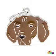 My Family Dog Tag - Ръчно изработен адресник ,Vizsla Dog за кучета 3.4 см/ 2.4 см. 1